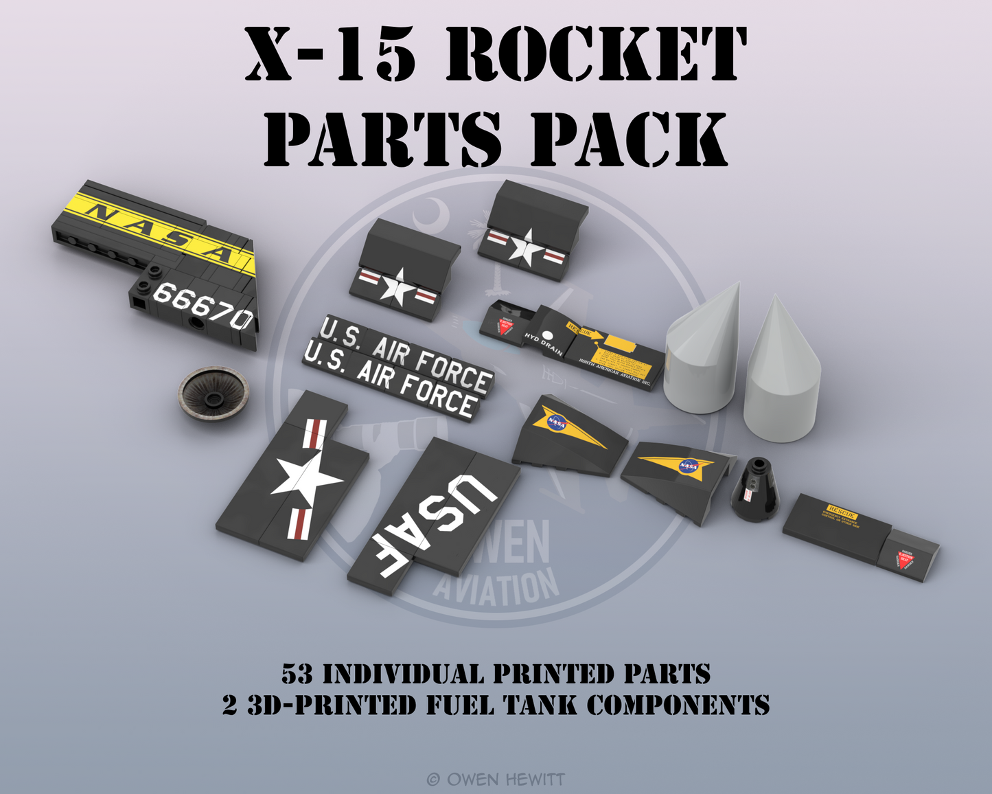 X-15 Printed Parts Pack + Digital Instructions